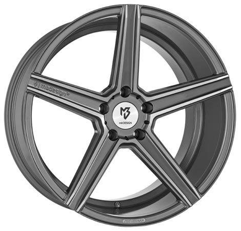 mbDESIGN KV1 DC Grey Polish 10,5x20 5x114,3 ET23 Velgen