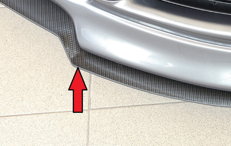 Spoilerzwaard Carbon-look Voor Voorspoiler passend voor Audi A3 8P Facelift AB