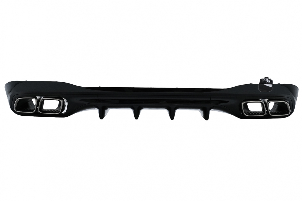 Diffuser passend voor Mercedes C Klasse W206 S206 63 AMG Look Chroom