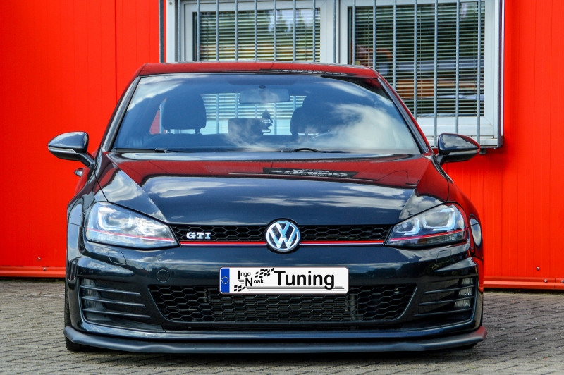 Voorspoiler passend voor Volkswagen Golf 7 GTI GTD 13-17 Glans Zwart