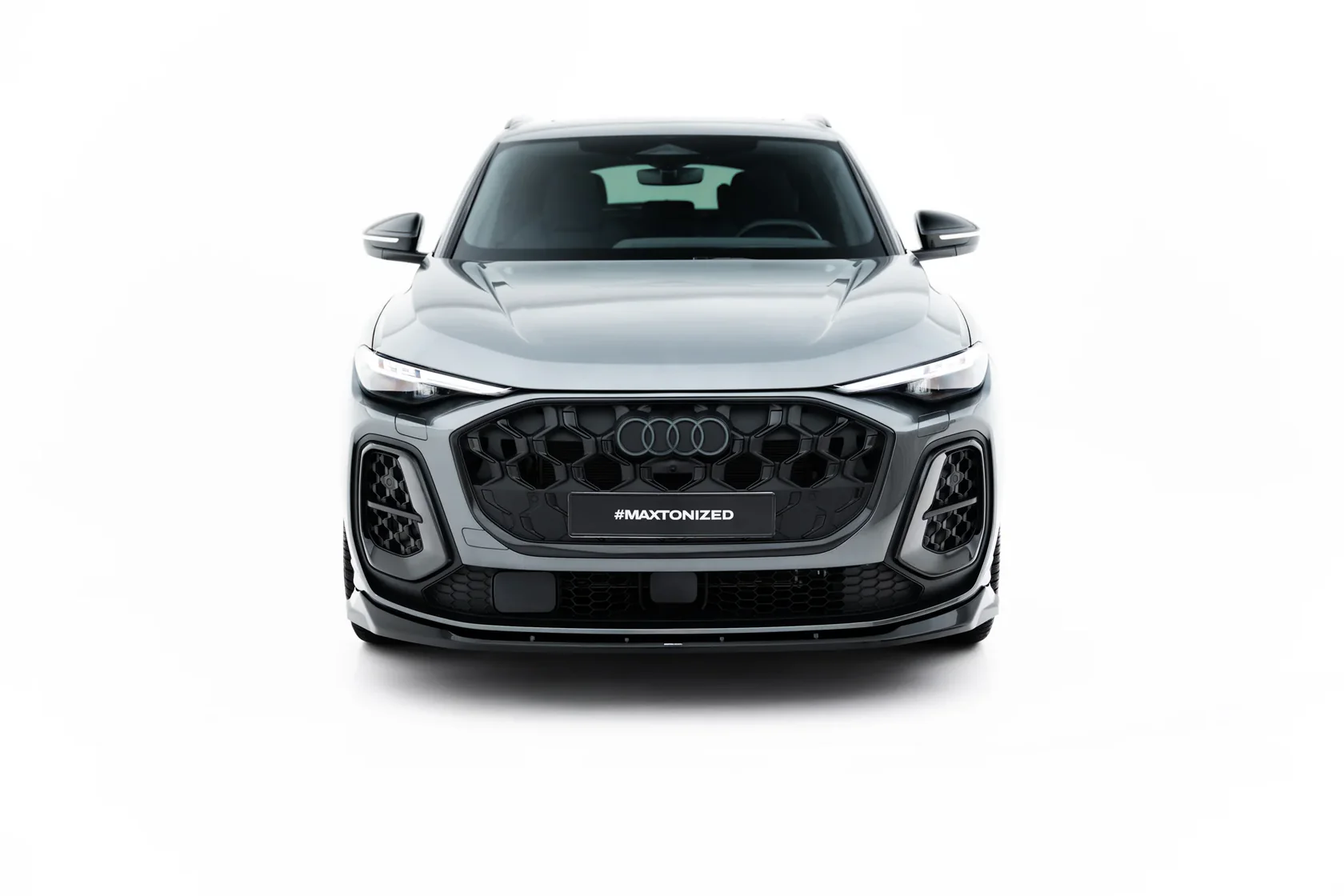 Voorspoiler passend voor Audi SQ5 / Q5 S-Line Sportback / SUV Mk3 Maxton Glans Zwart