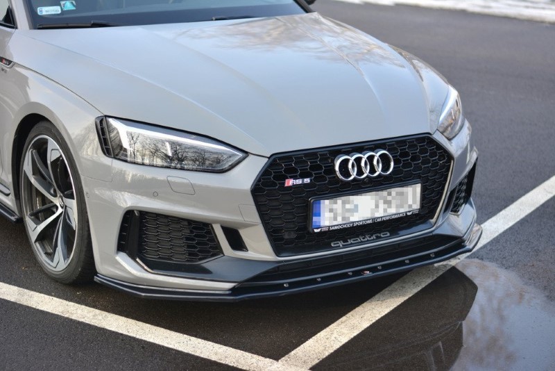 Voorspoiler passend voor Audi RS5 F5 Coupe / Sportback V.1 Glanzend Zwart