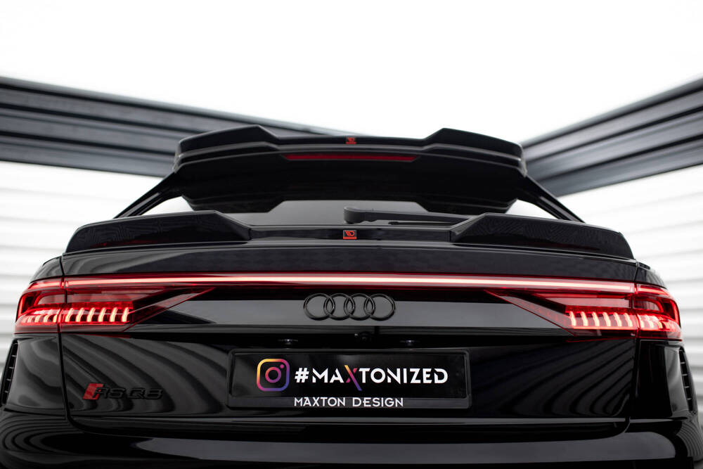 Spoiler passend voor Audi Q8 S-Line / SQ8 / RSQ8 Maxton Glans Zwart