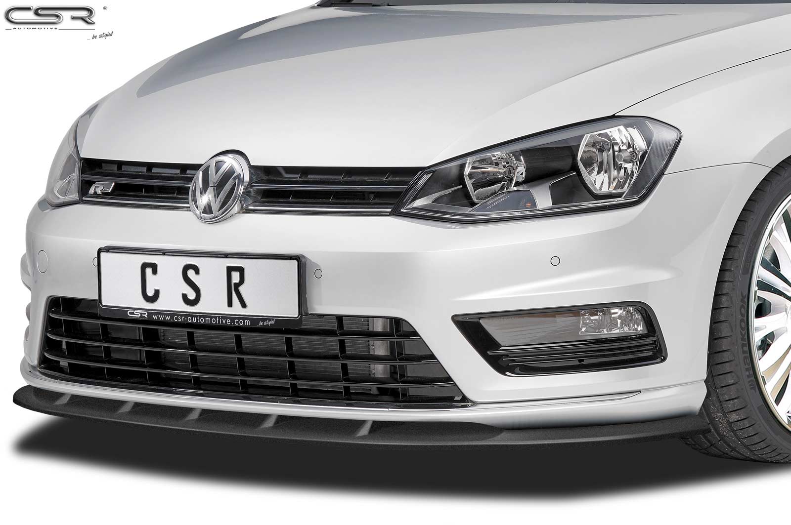 Voorspoiler passend voor VW Golf VII R-Line Mat Zwart