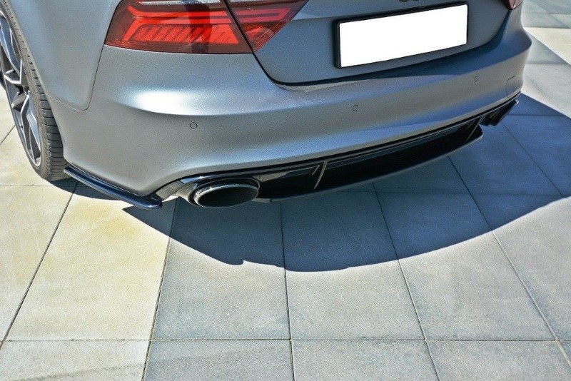 Diffuser passend voor Audi RS7 C7 FL Maxton Glans Zwart