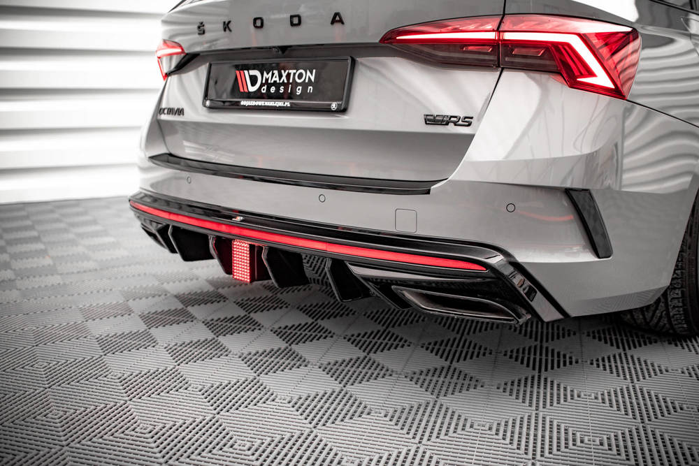 Diffuser passend voor Skoda Octavia RS MK4 Maxton Glans Zwart
