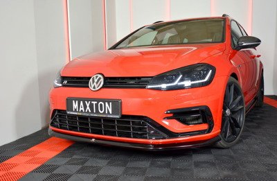 Voorspoiler passend voor VW Golf 7.5 R Facelift Glans Zwart