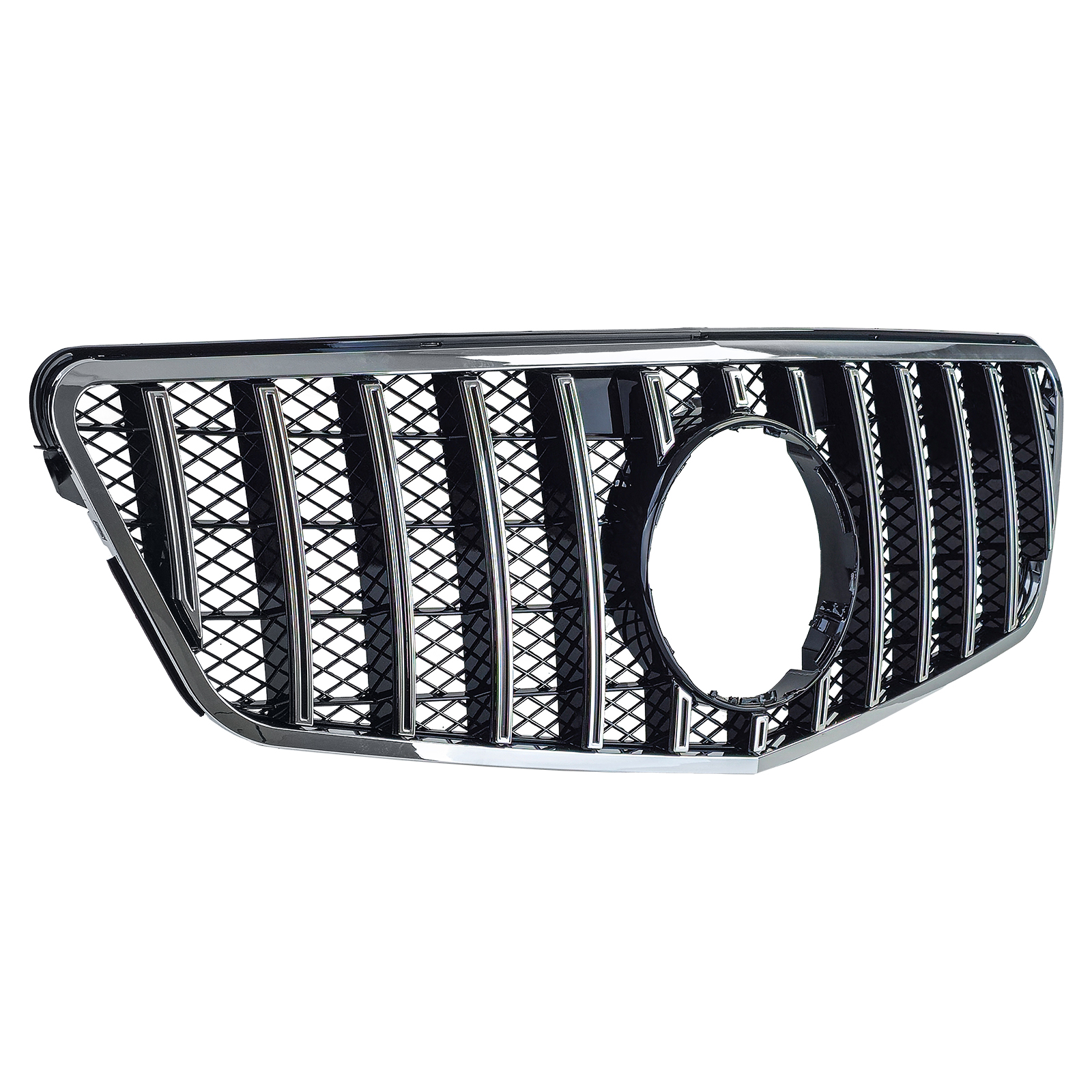 Grill passend voor Mercedes W212 S212 (2008-2013) GT-R Design Zwart/Chroom