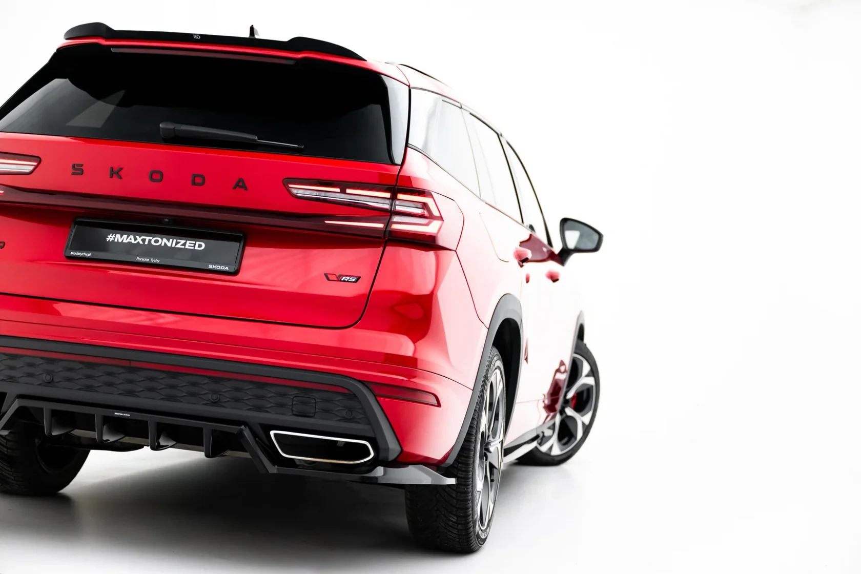Diffuser passend voor Skoda Kodiaq RS FL Maxton Glans Zwart