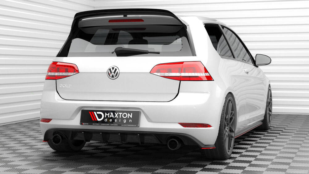 Achter-Zij spoilers VW Golf 7.5 GTI Facelift Glans Rood
