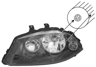 koplamp, Valeo, H7+H3, elektr verstelb, links,-12/2005 Seat Ibiz