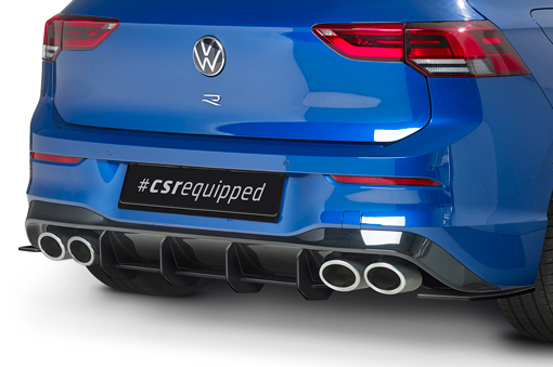 Diffuser passend voor Volkswagen Golf 8 R CSR Racing Mat Zwart
