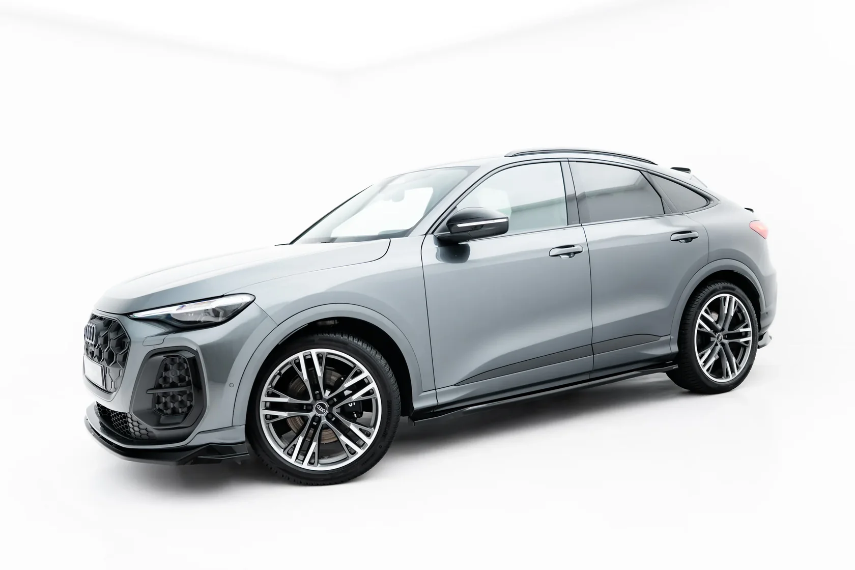 Zijskirts passend voor Audi SQ5 / Q5 S-Line Sportback / SUV Mk3 Maxton Glans Zwart