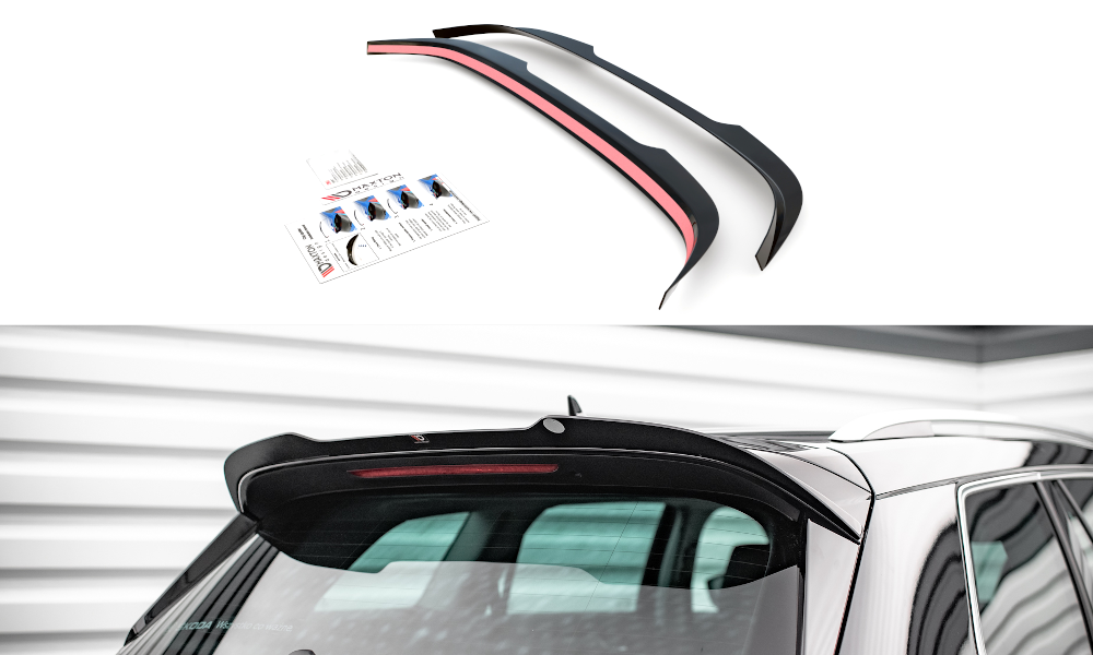 Spoiler passend voor Skoda Kodiaq Mk1 Facelift sportline Maxton Design glans zwart