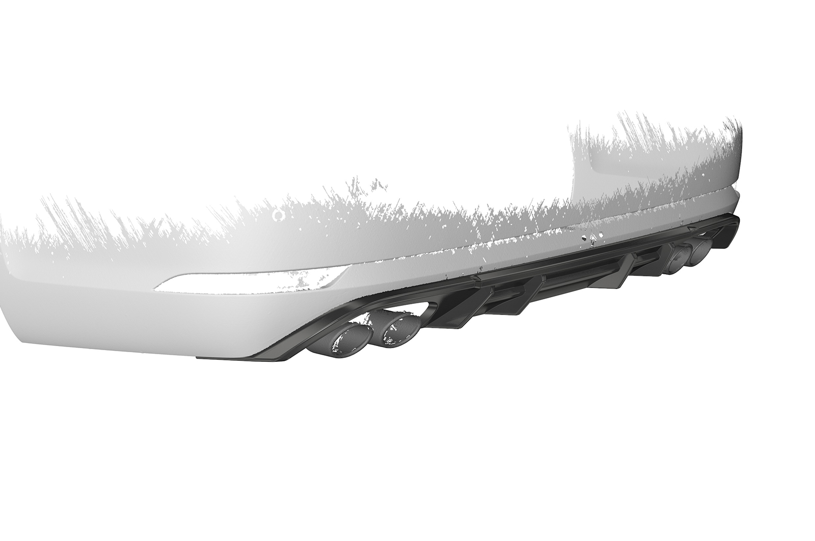 Diffuser passend voor Volkswagen Golf 7 R Variant FL CSR Glans Zwart