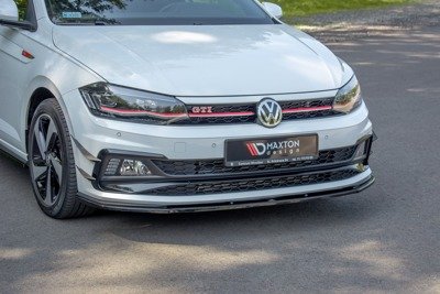 Voorspoiler passend voor VW Polo MK6 GTI Glans Zwart