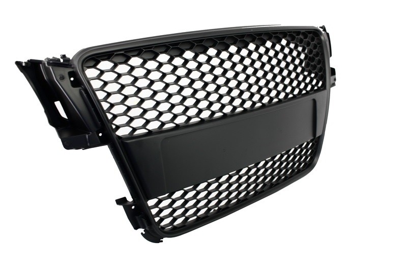Grill passend voor Audi A5 8T (2007-2011) RS Design Matte Black Embleemloos