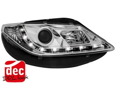 Koplampen passend voor Seat Ibiza 6J 08-.. LED Devil Eyes DRL look chroom