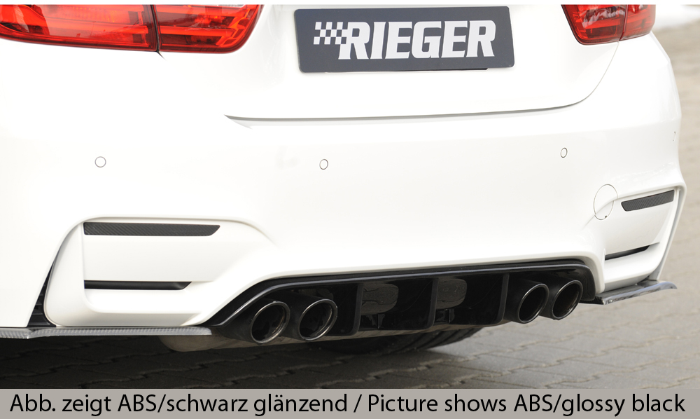 Achterbumper Diffuser Rieger BMW M3/M4 F80/F82/F82 2014-