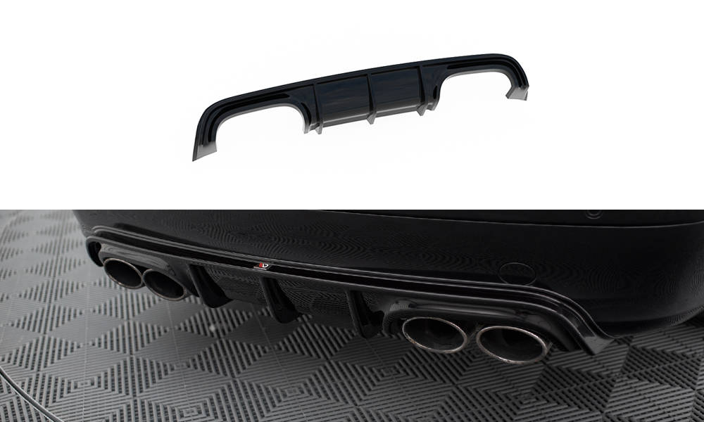 Diffuser passend voor Mercedes-Benz CLK W209 2002 - 2005 Maxton Glans Zwart
