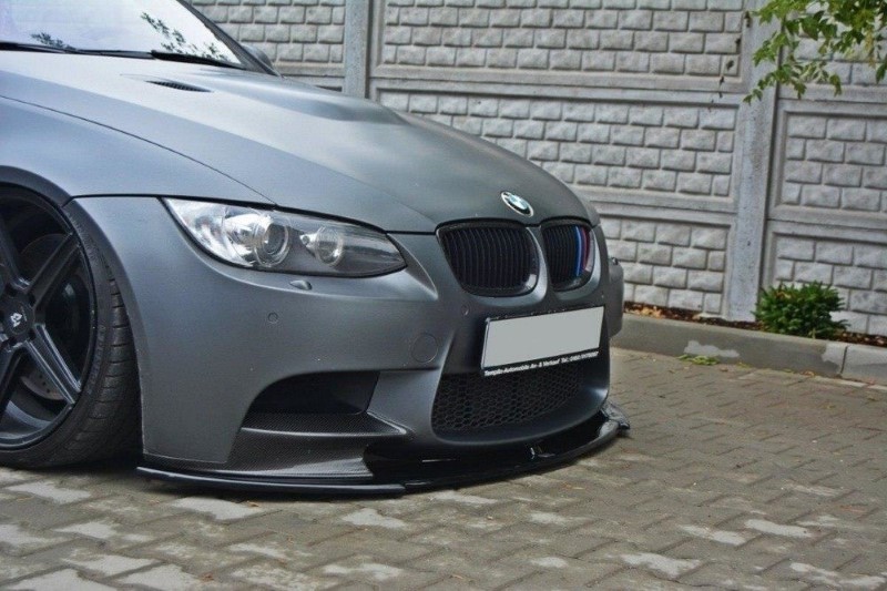 Voorspoiler passend voor BMW M3 E92 / E93 (Preface Model past op M Performance splitters) Glanzend Zwart