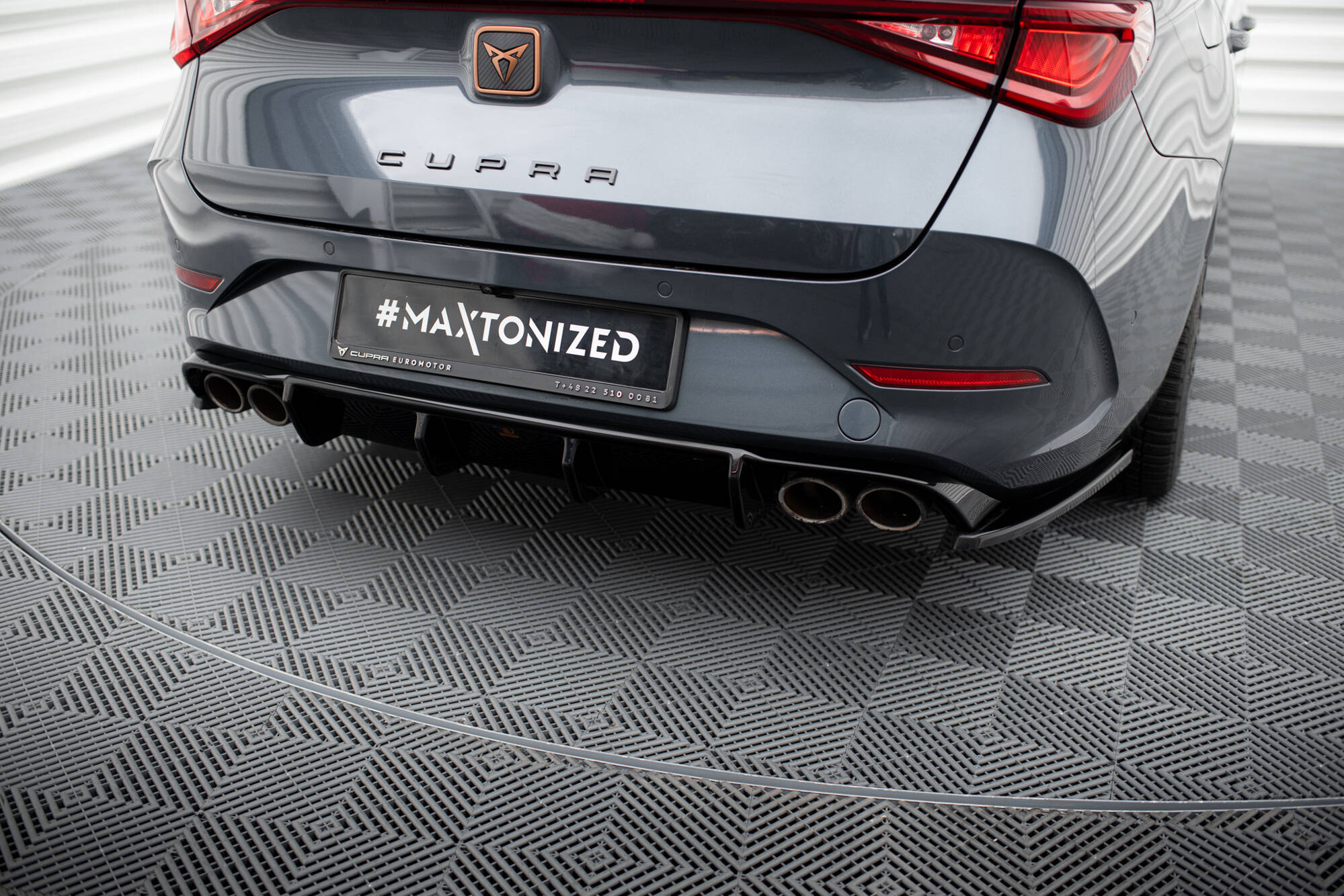 Achter Diffuser passend voor Cupra Leon ST MK1 Maxton glanzend zwart