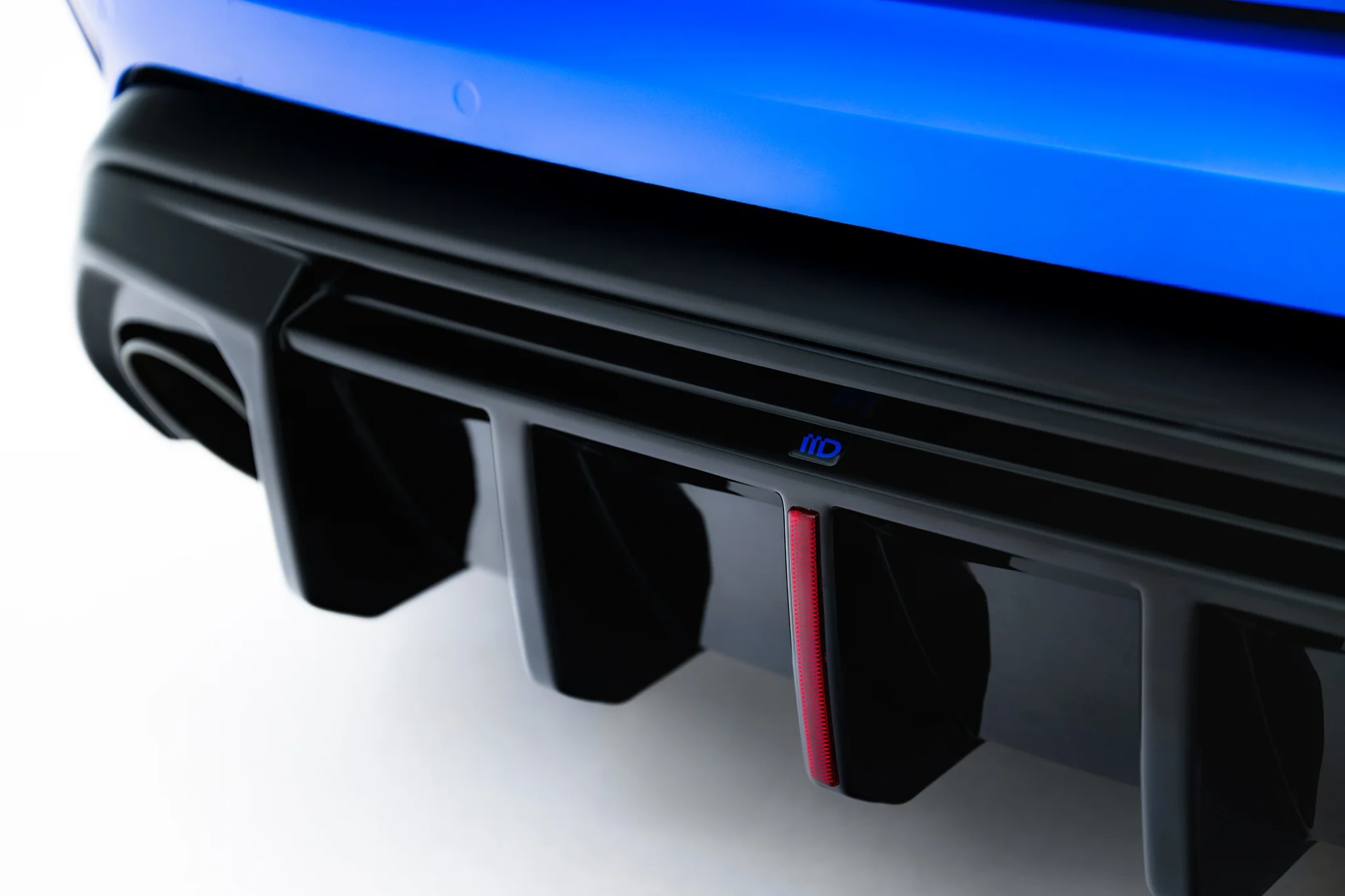 Diffuser passend voor Audi RS3 Sportback 8Y Facelift Maxton Glans Zwart met Reflector