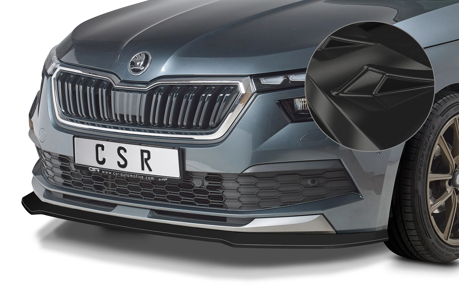Voorspoiler passend voor Skoda Kamiq Glans Zwart – CSR Automotive