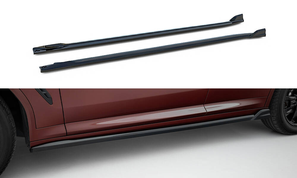 Zijskirts passend voor BMW iX3 M-Pack G08 Facelift Maxton Glanzend zwart
