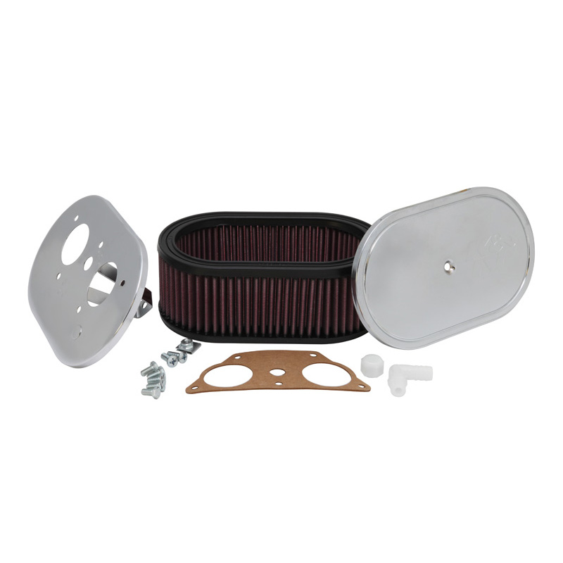 K&N carburateur luchtfilter ovaal groot  Solex/Mikuni Solex 40 PII, Montagehoogte 85mm (56-1255)
