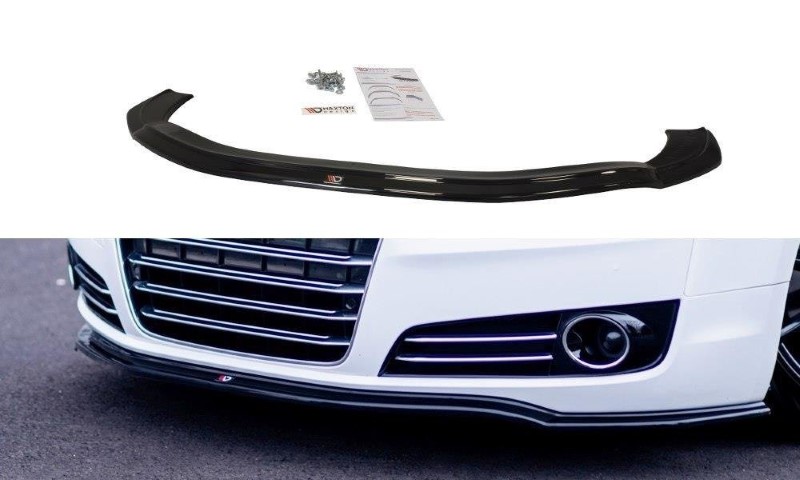 Voorspoiler Audi A8 D4 Glanzend Zwart