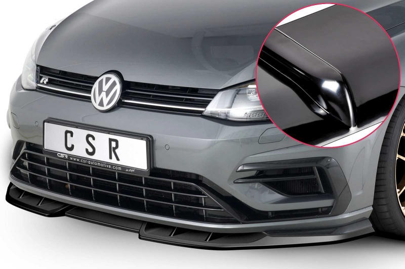 Voorspoiler VW Golf 7 R Glans Zwart facelift 2017-..