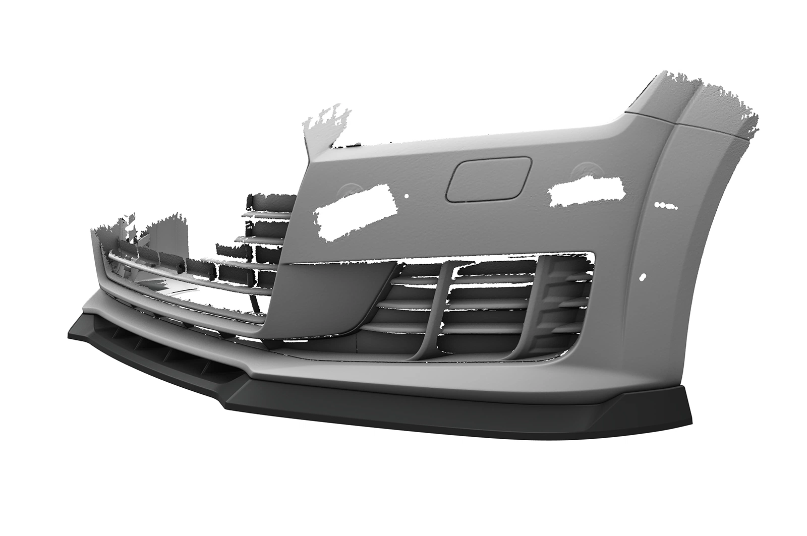 Voorspoiler passend voor Audi TT FV/8S Glans Zwart - CSR Design