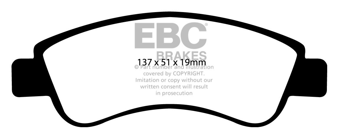EBC Brakes PEUGEOT 207 1.4 16v 2006-.. Remblokken voorzijde