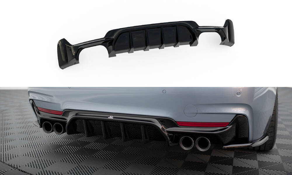 Achter Diffuser passend voor BMW 4 Coupe / Gran Coupe / Cabrio M-pack F32 / F36 / F33
