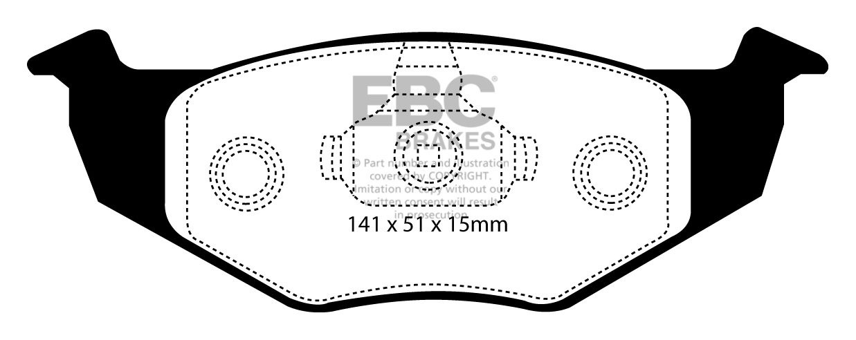 EBC Brakes SEAT Cordoba 1.9 D 96-2002 Remblokken voorzijde