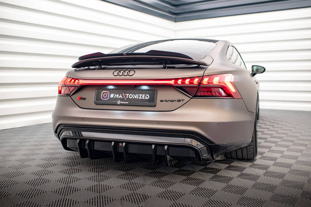 Diffuser passend voor Audi E-Tron GT & RS GT Maxton Glans Zwart