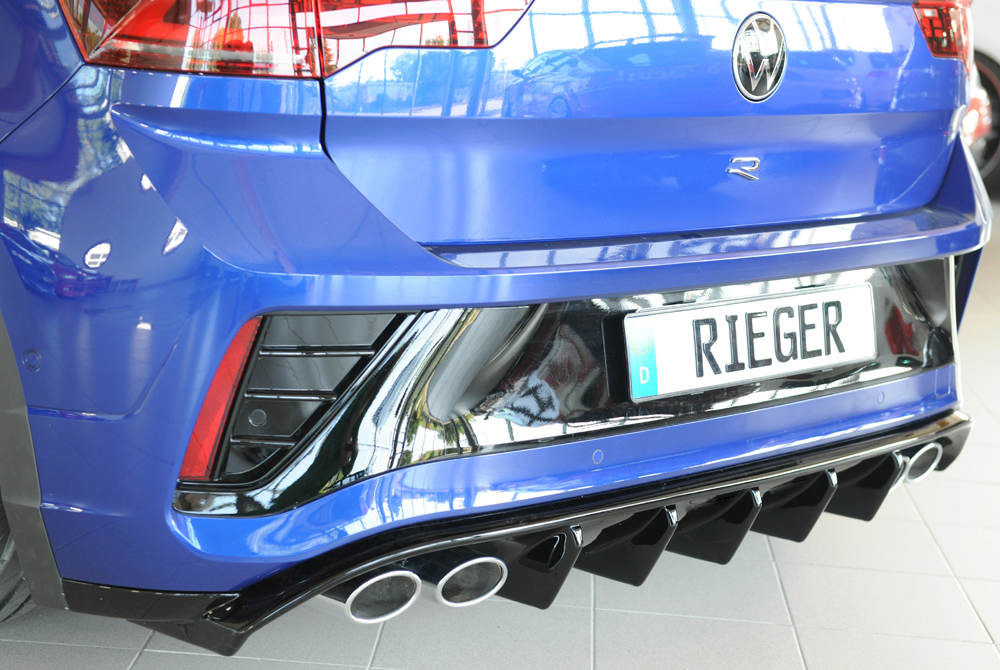 Diffuser passend voor VW T-Roc A1 R/R-line 2022- Rieger Glossy black