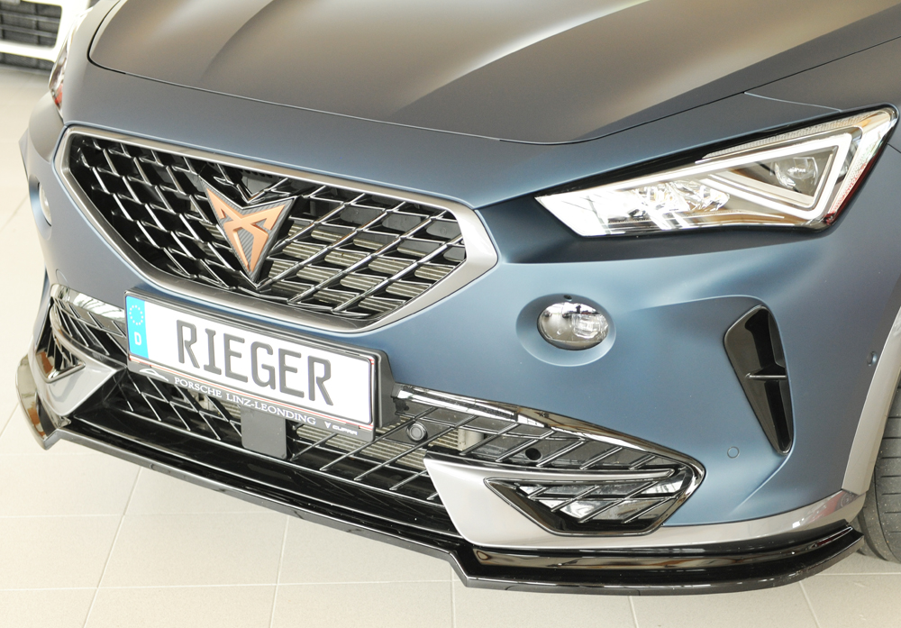 Voorspoiler passend voor Cupra Formentor Rieger Design glans zwart