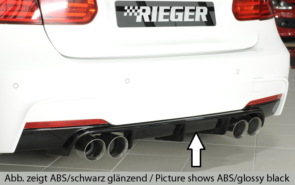 Achter Diffuser passend voor BMW 3 serie F30/F31 2012-... Carbon Look Rieger