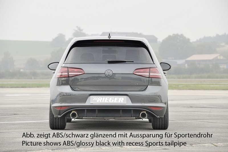 Achterbumper Diffuser Rieger VW Golf GTI VII ABS Mat Zwart