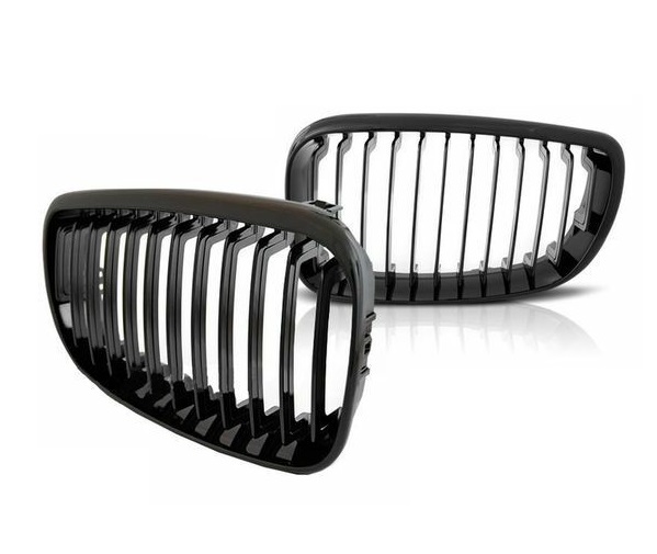 Grill Nieren passend voor BMW E87/E81/E82/E88 09.07-13 Glans Zwart