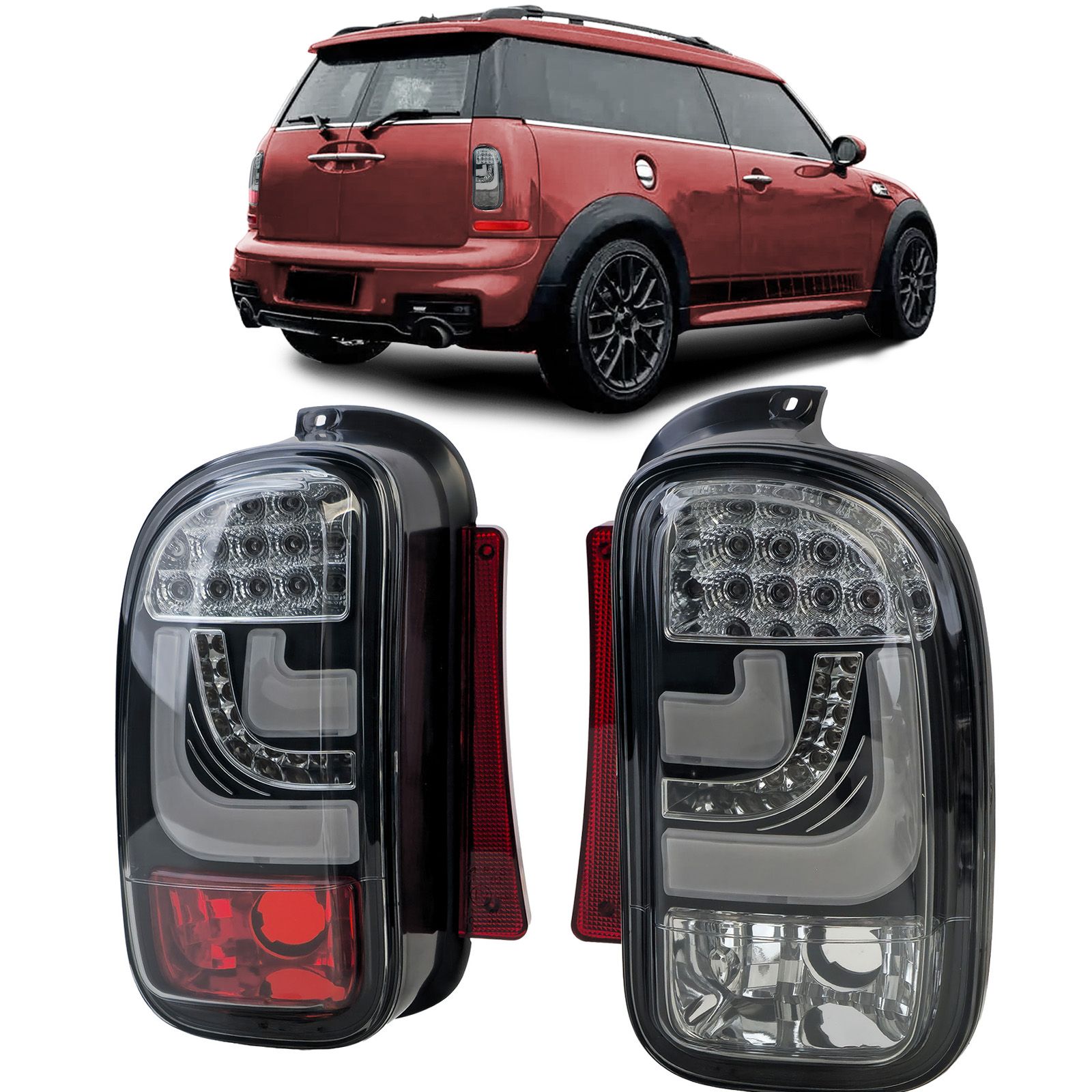 Achterlichten MINI R55 Clubman 10-14 Zwart LED