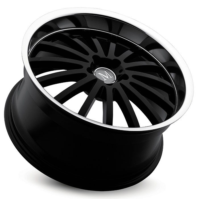 Velgen Mandrus Millenium 19x9,5 5x112 ET25 Glanzend Zwart + Mach