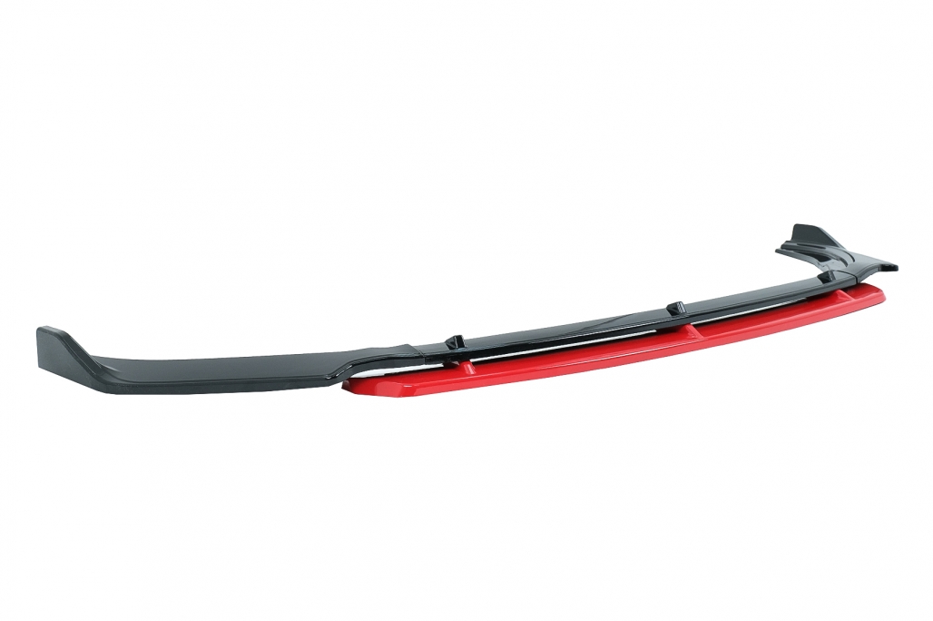 Voorspoiler passend voor VW Polo MK6 AW 2G Glans Zwart
