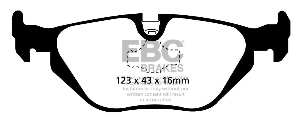 EBC Brakes WEISMANN MF 28 2.8 97-2000 Remblokken achterzijde red