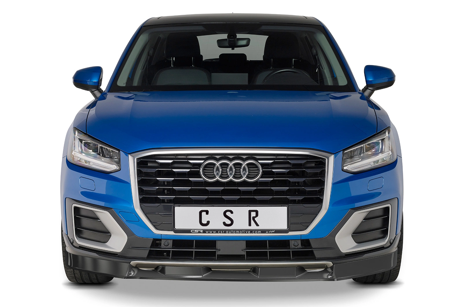 Voorspoiler passend voor Audi Q2 S-Line glans zwart – 2016–2020