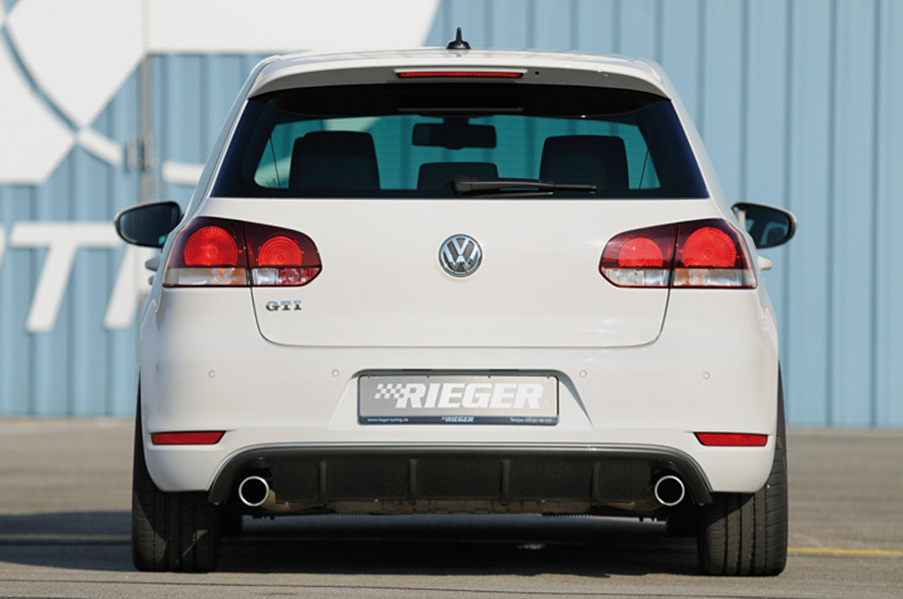 Diffuser passend voor Volkswagen Golf 6 GTI GTD Rieger Carbon Look
