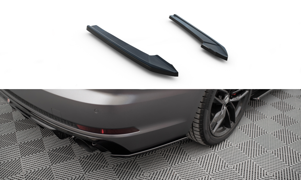 Achterzij Spoilers Audi A4 S-line B9 Maxton Glanzend zwart