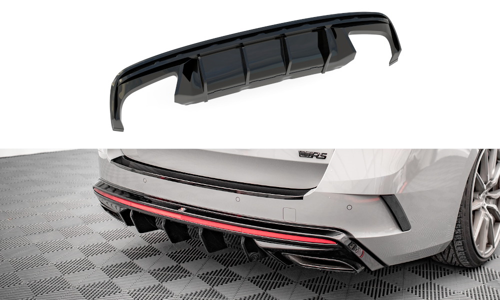 Diffuser passend voor Skoda Octavia RS MK4 Maxton Glans Zwart